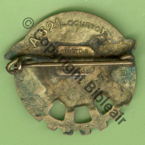 A0521 BER.721 ROCHEFORT BER LILAS BRONZE  COURTOIS + Past octogon Dos Guilloche vrac centre Embouti Src.Y.GENTY 